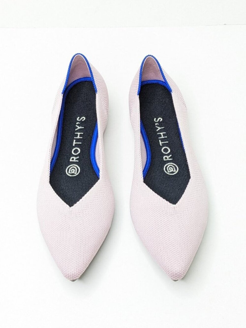 Rothy’s Pointed-Toe Flats – Blush Pink – Size 7.5